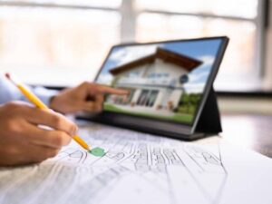 Licensed land surveyor in Columbus, Ohio, reviewing property plans before starting field work.